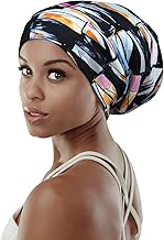FocusCare Stylish Caps for Frizzy Hair, Black Beanie for Women, Picnic Turbans, Slouchy Beanies