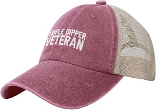Triple Dipper Veteran Trucker Hat Women Baseball Hat Adjustable Trucker Cap