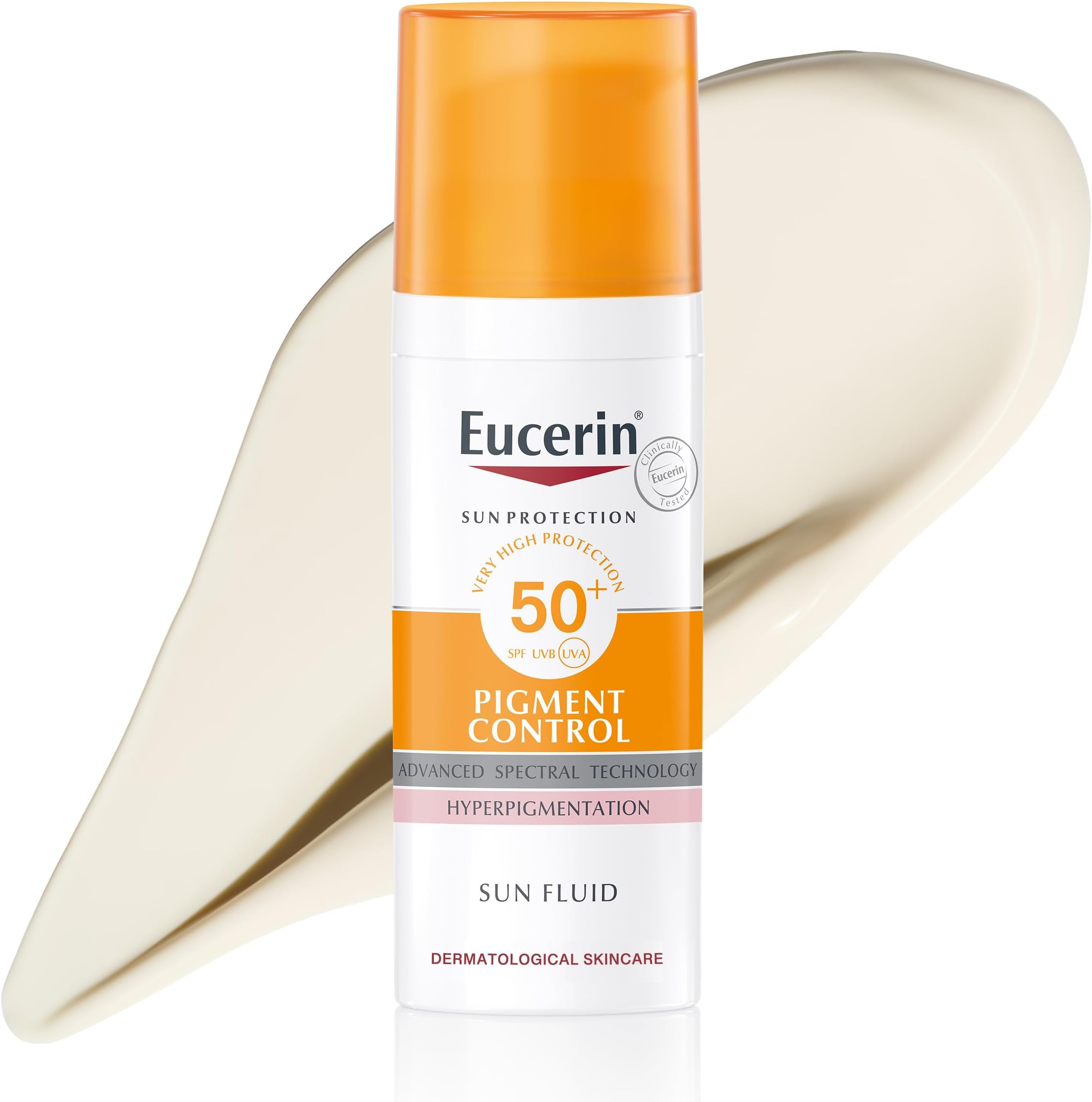 Eucerin Face Sunscreen Even Perfector Pigment Control Sun Fluid with Thiamidol, High UVA/UVB Protection, SPF50+, Reduces Spots for Uneven Skin Tone, 50ml’