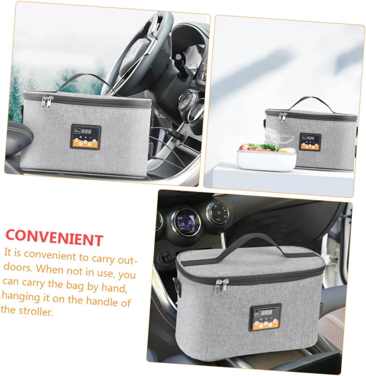 Car Bottle Warming Tote Portable Bottle Heater for Travel Warming Bag for Outdoor Use Go Feeding