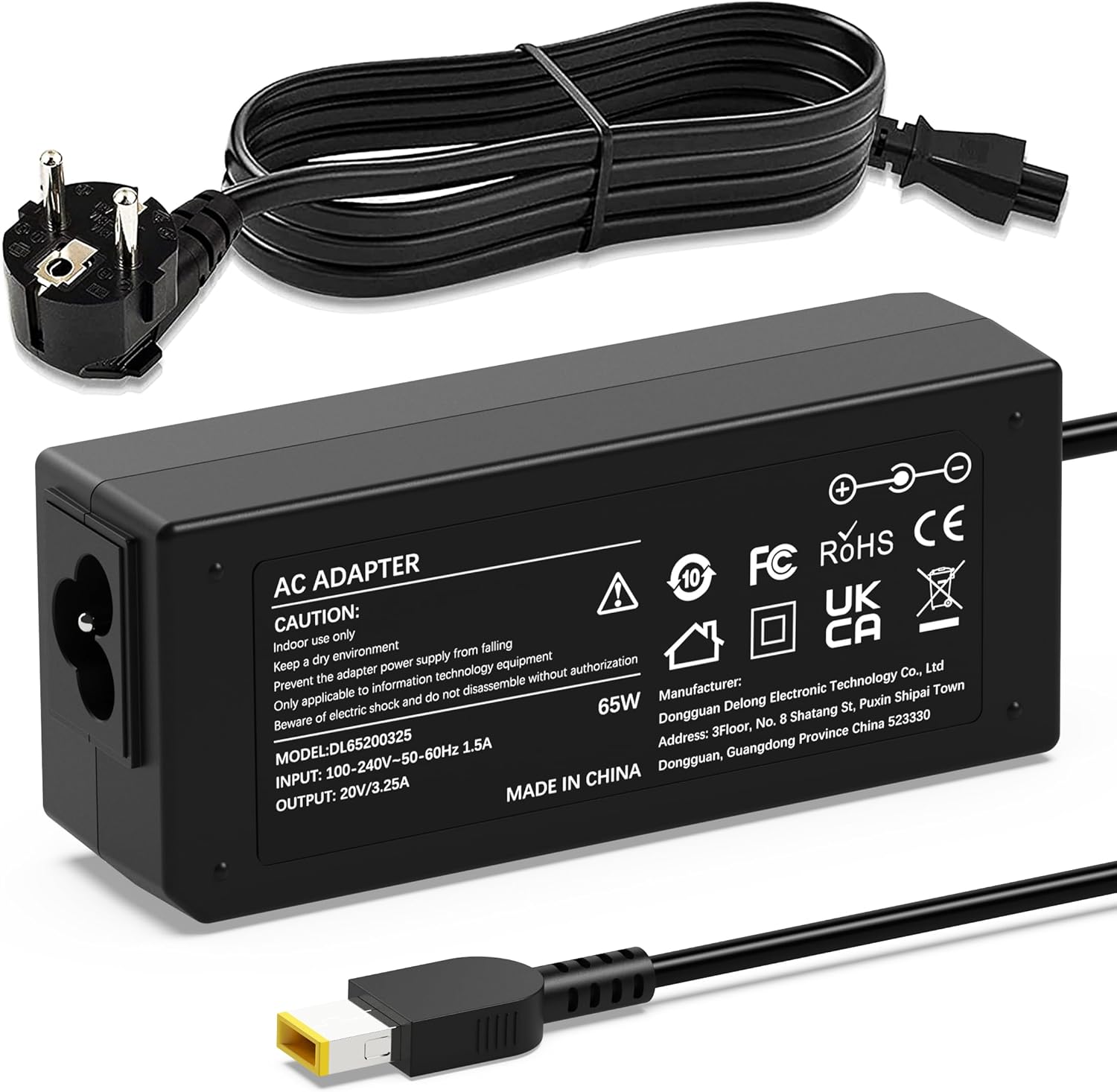 Lenovo THINKPAD T440 T440s T450 T450s Alimentatore 65W Slim Tip Cavo Di - Foto 5