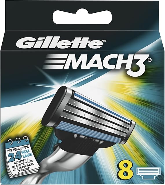 Gillette Mach3 razor blades, pack of 8 or 16 pieces