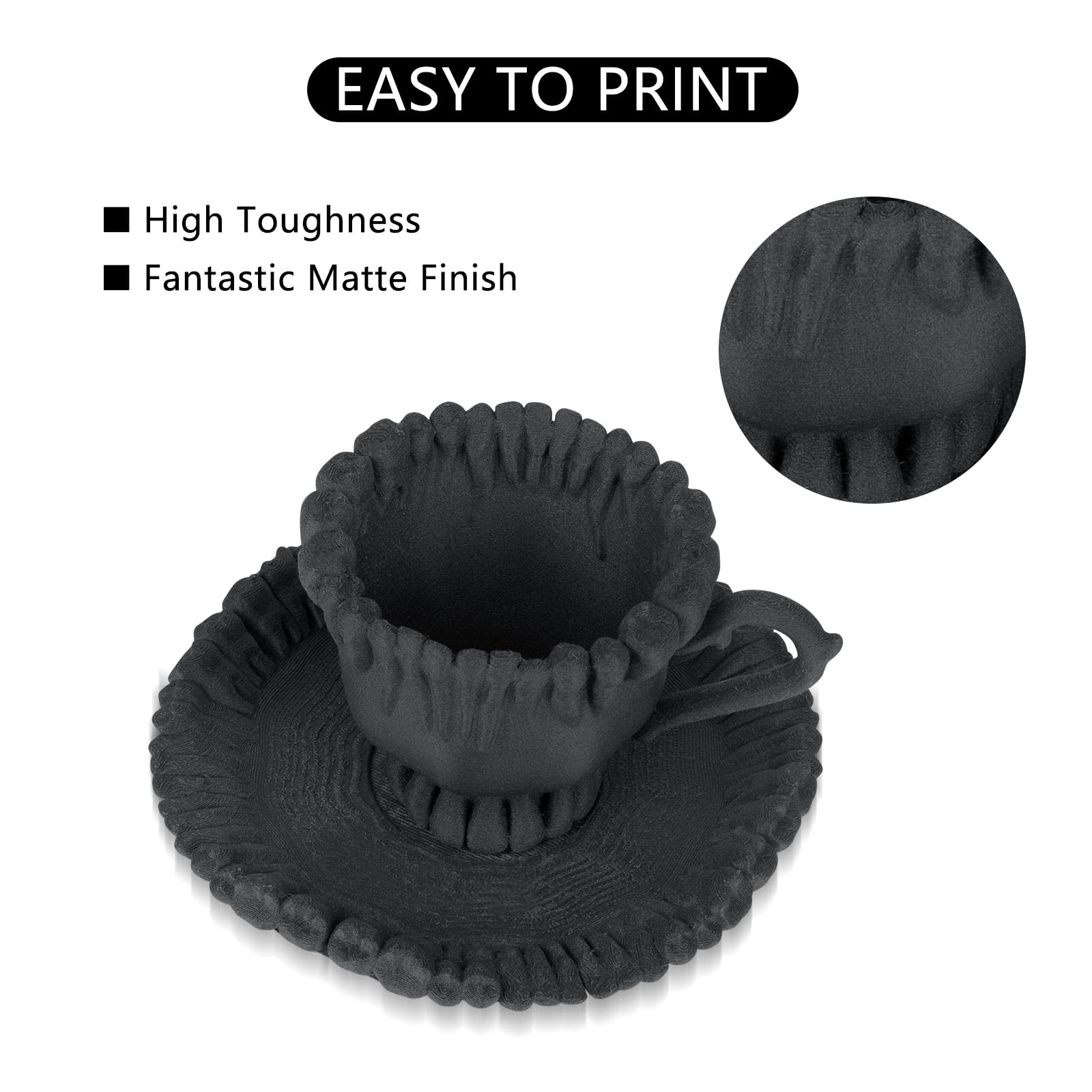IEMAI Włókno węglowe poliwęglan 1 kg, czarny filament do drukarki 3D PC CF 1,75 mm z 20% włókna węglowego, dokładność pomiaru +/- 0,02 mm