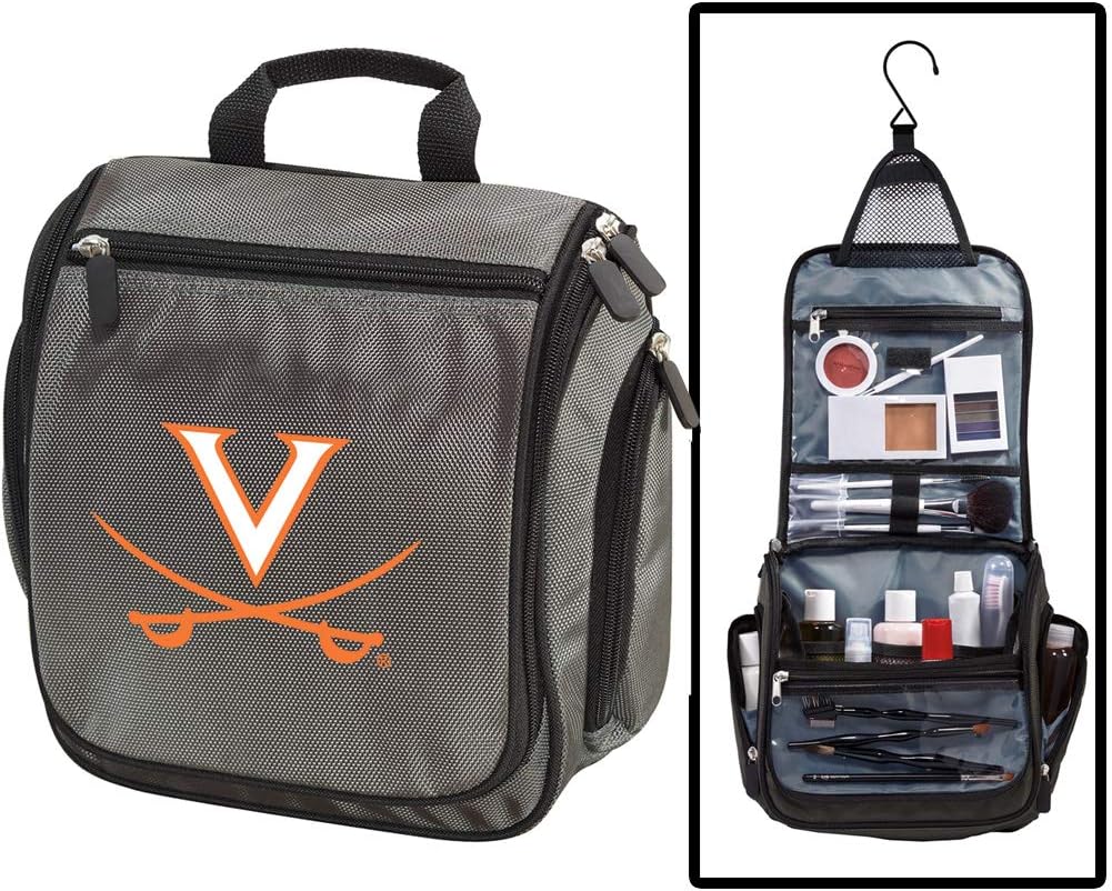 Broad Bay UVA Toiletry Bags Or Hanging University of Virginia Shaving Kits for Men Travel Organizer (Gray)
