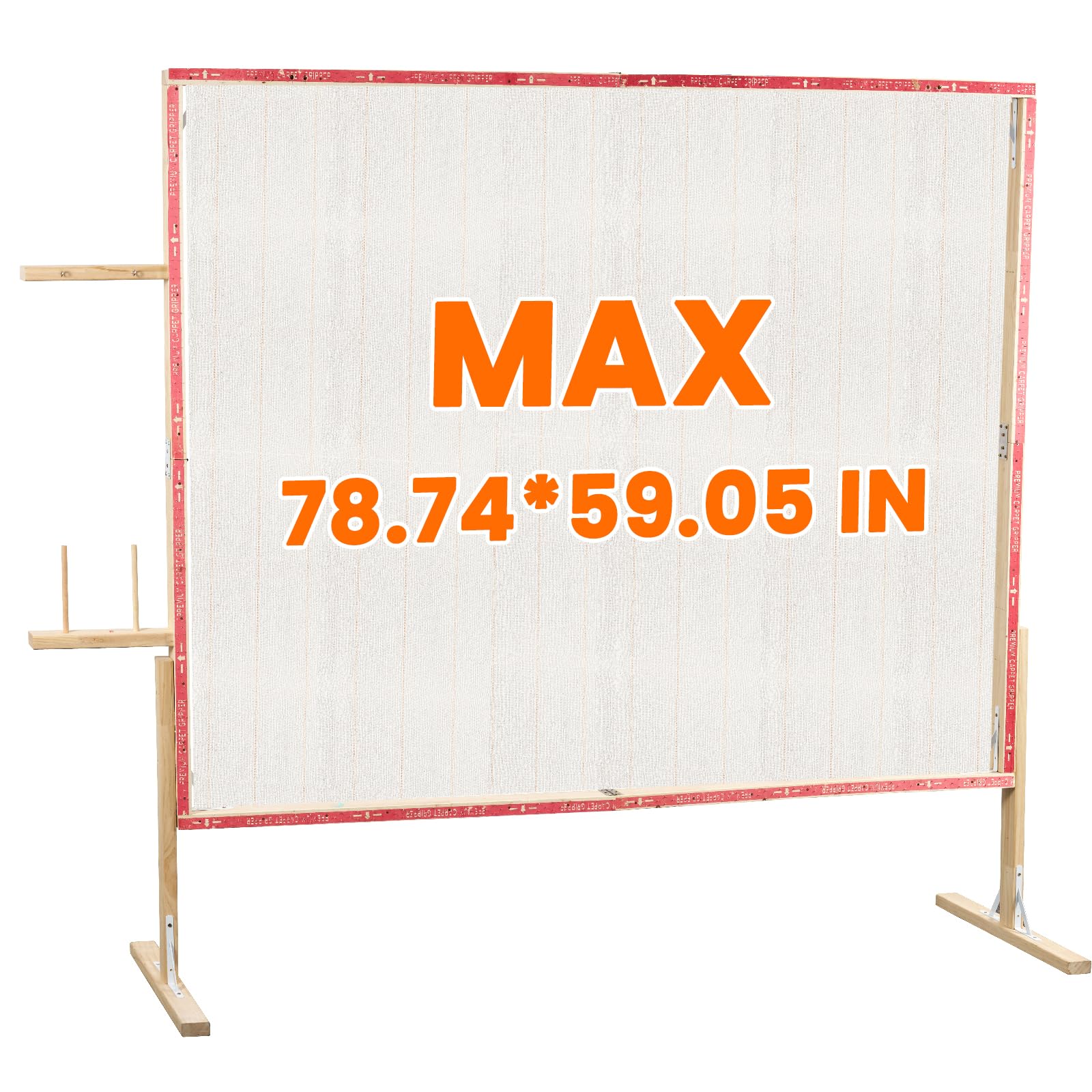 BESGEER Tufting-Frame-for-Rug-Making, Rug Tufting Frame with Tufting Cloth, 78.7" x 59" Rug Tufting Frame Wooden Tufting Frame Rug Making Supplies for Tufting Gun, Table Stand Frame Carpet Making