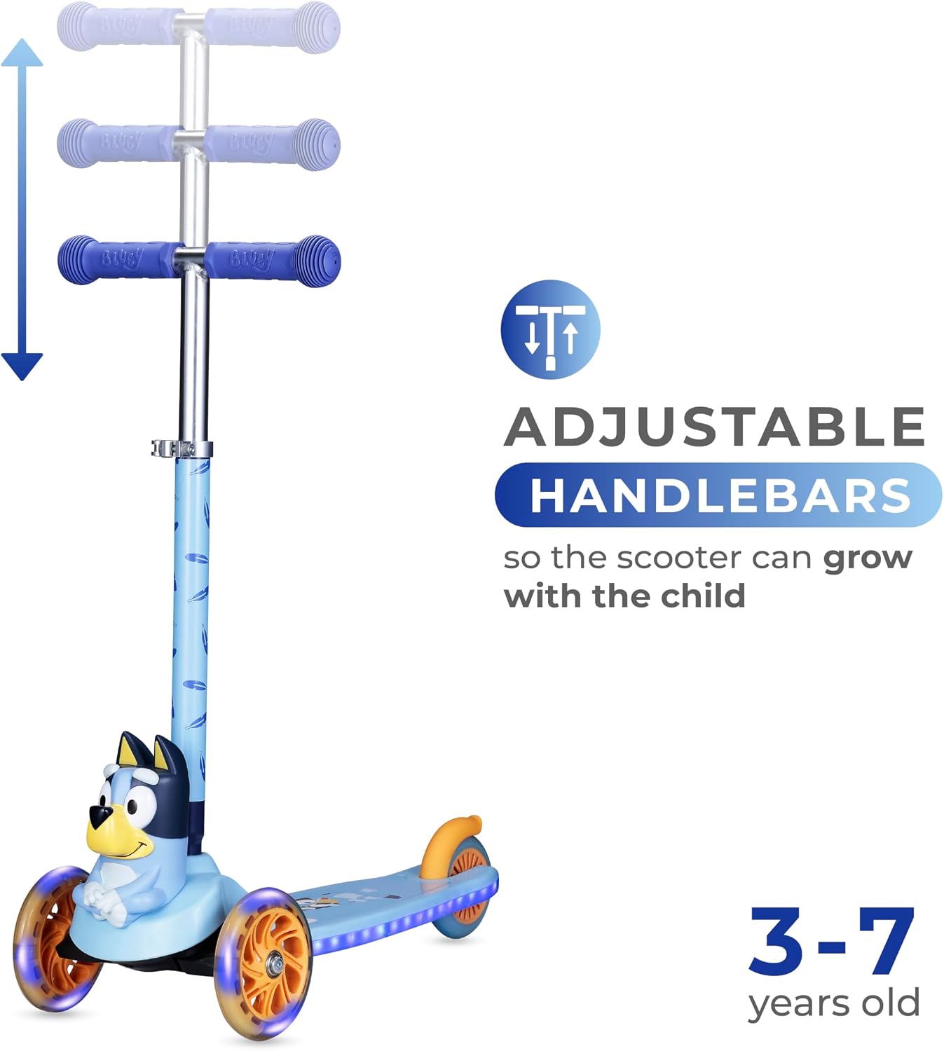 Adjustable Handlebars on Bluey 2 Scooter