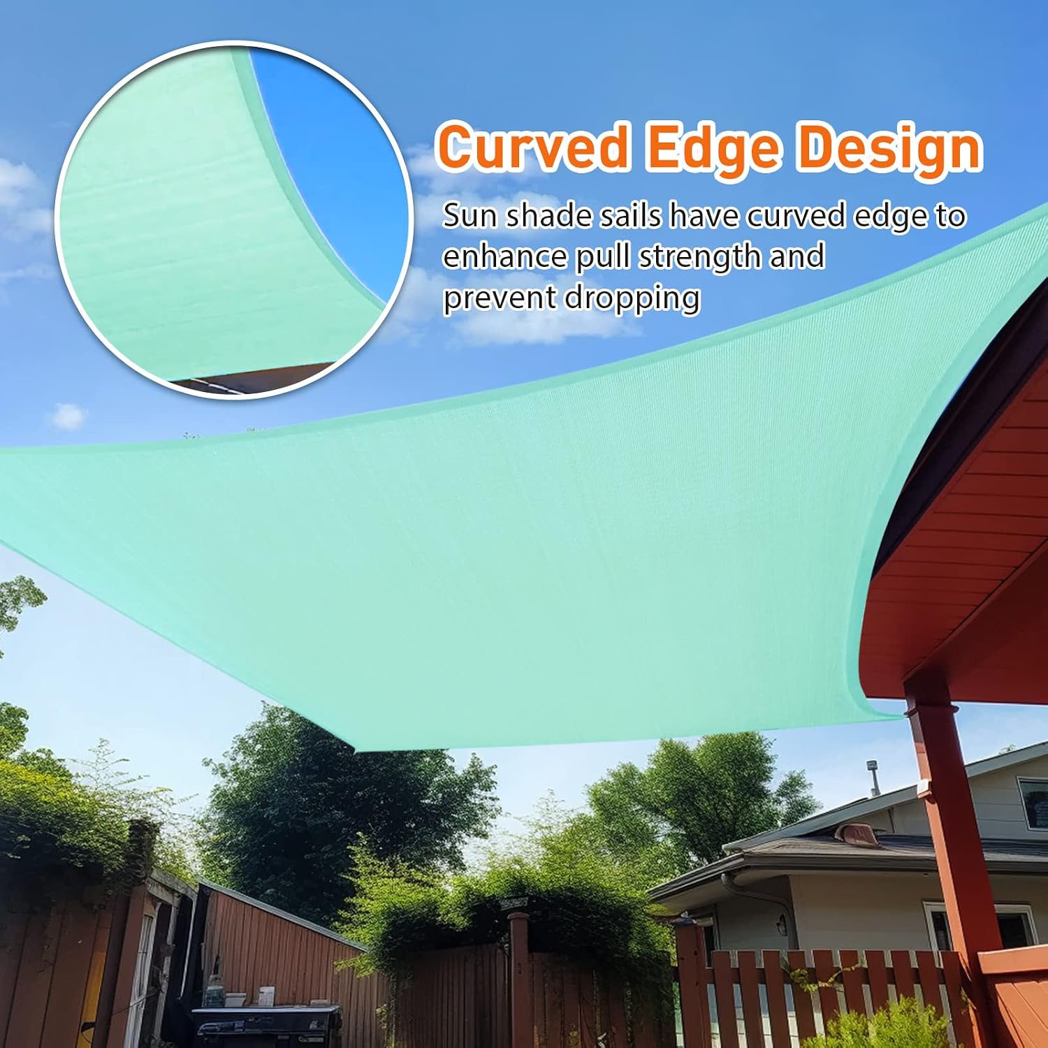 Artpuch 12' x 12' Sun Shade Sails Square Canopy, Turquoise UV Block Cover for Outdoor Patio Garden Yard