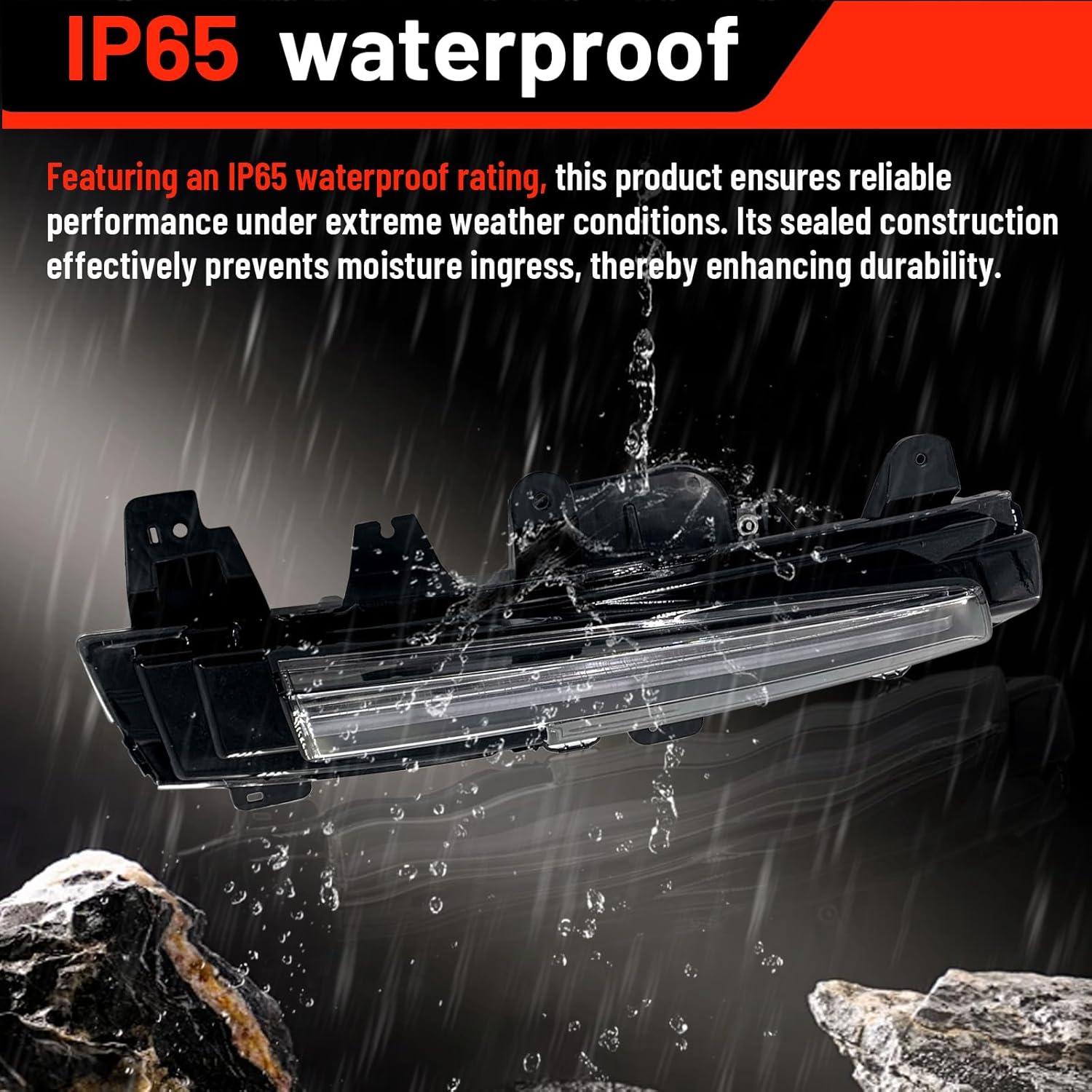 LED Left Fog Light Compatible with Cadillac Escalade 2021 2022 2023 2024 with LH Daytime Running Light Turn Signal Light DRL Lamp Replace# 85117442 GM2562121 (Left Driver Side)