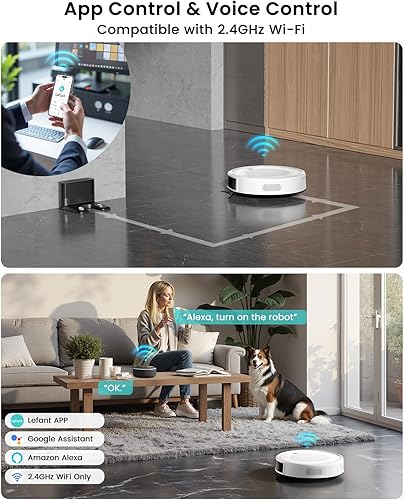 Miniatura 8 de Lefant M310 Ultra Robot Vacuum and Mop, 6000Pa Suction-Slim Robotic Cleaner with ToF LiDAR Navigation, Accurate Obstacle Avoidance, WiFiAppAlexa