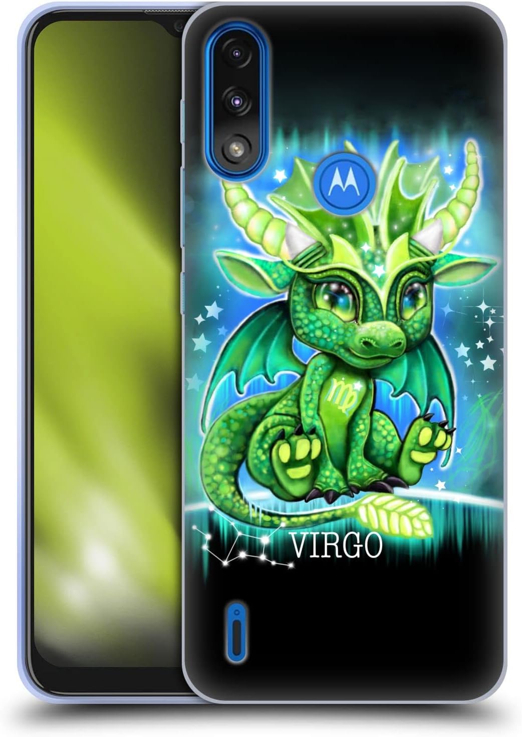 Head Case Designs Officially Licensed Sheena Pike Virgo Lil Dragonz Zodiac Dragons Soft Gel Case Compatible with Moto E7 Power/Moto E7i Power