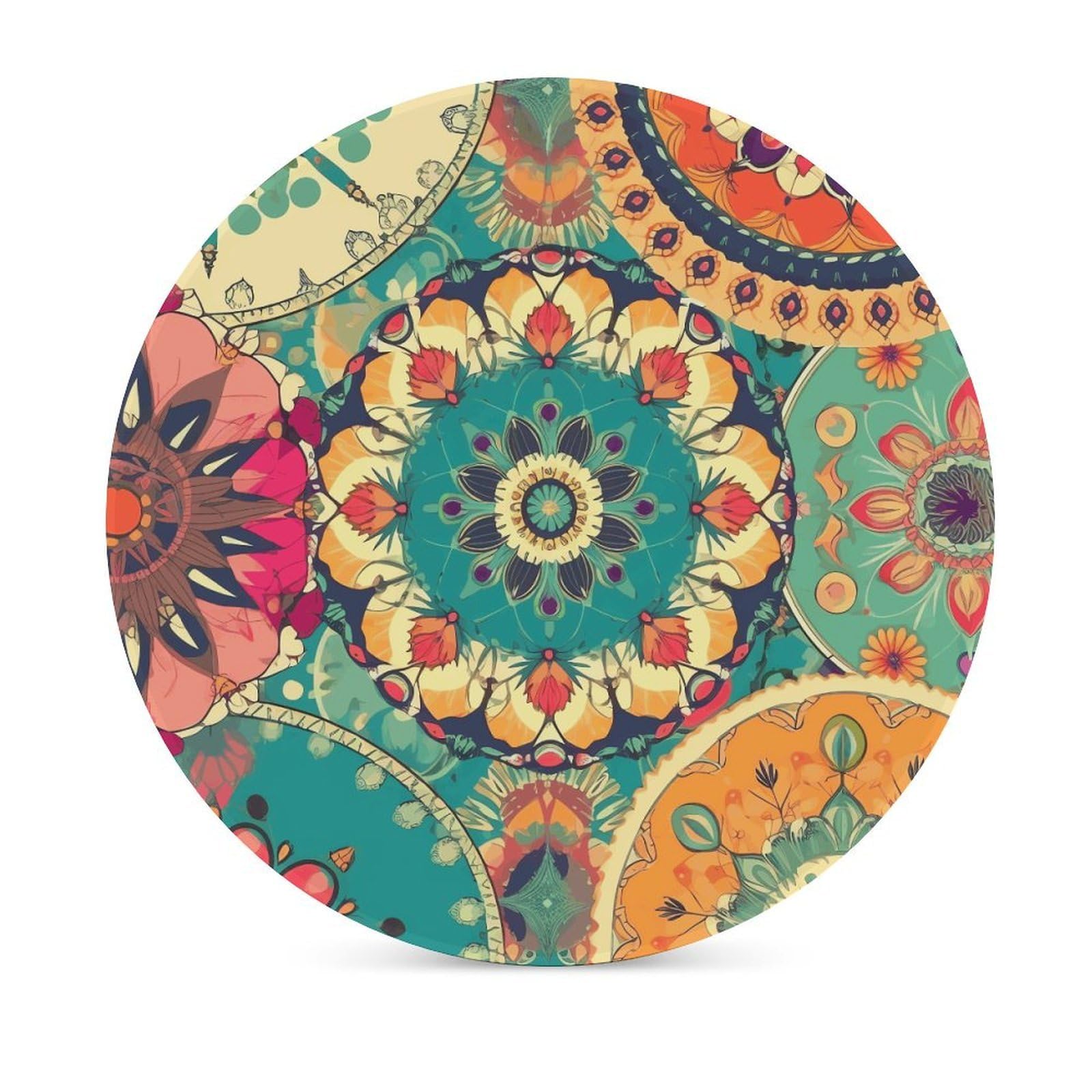 Sottobicchieri rotondi con supporto per tavolino da caffè, sottobicchiere in ceramica con base in sughero, sottobicchiere in pietra in ceramica per bevande fredde o calde, 10 cm