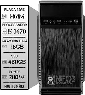 COMPUTADOR INTEL® CORE™ I5 3470 + H61M + 16GB + SSD 480GB - by: INFO3 INFORMÁTICA®