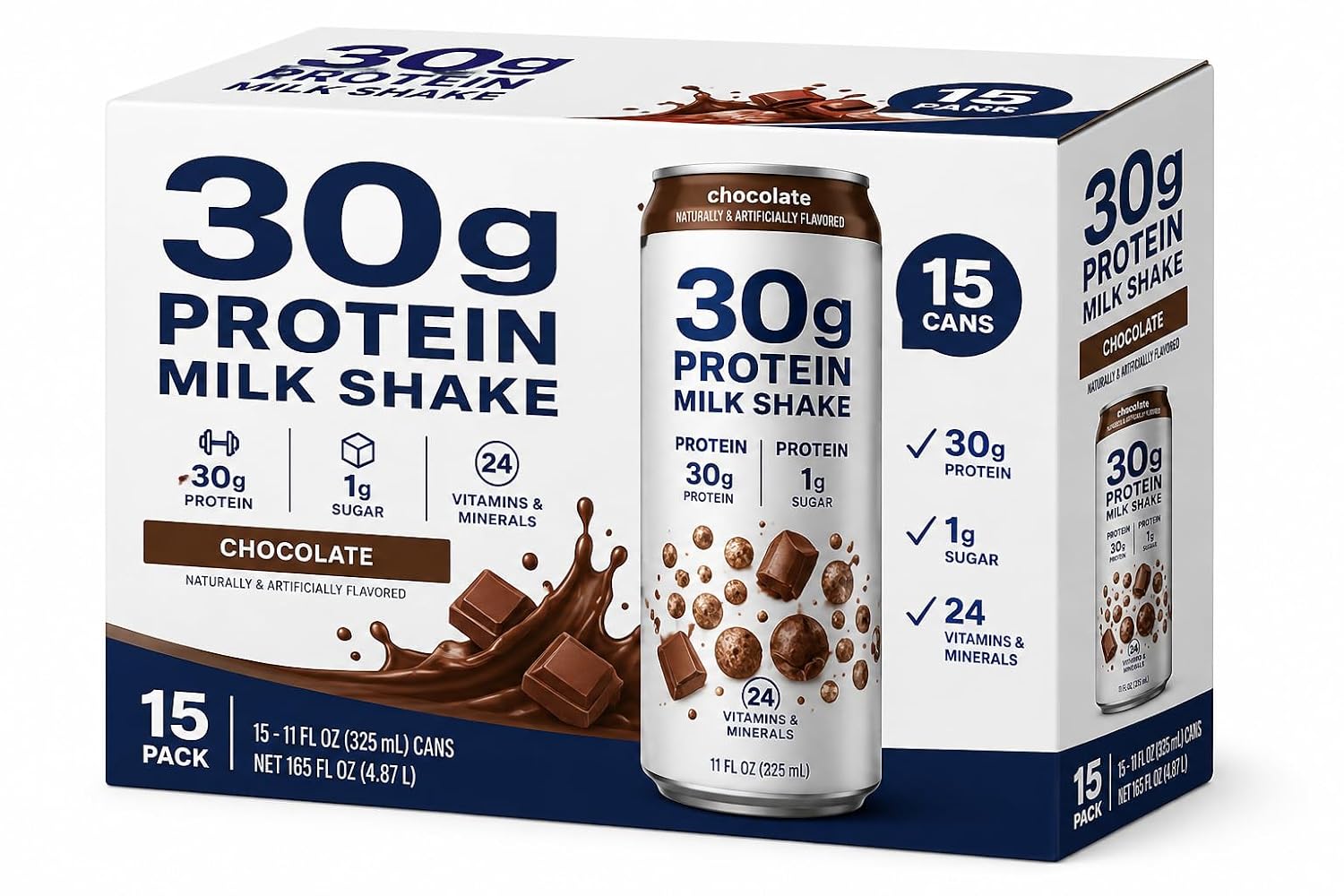 Nurri15 Batido Proteico Chocolate Listo para Beber 15 Pack miniatura 1