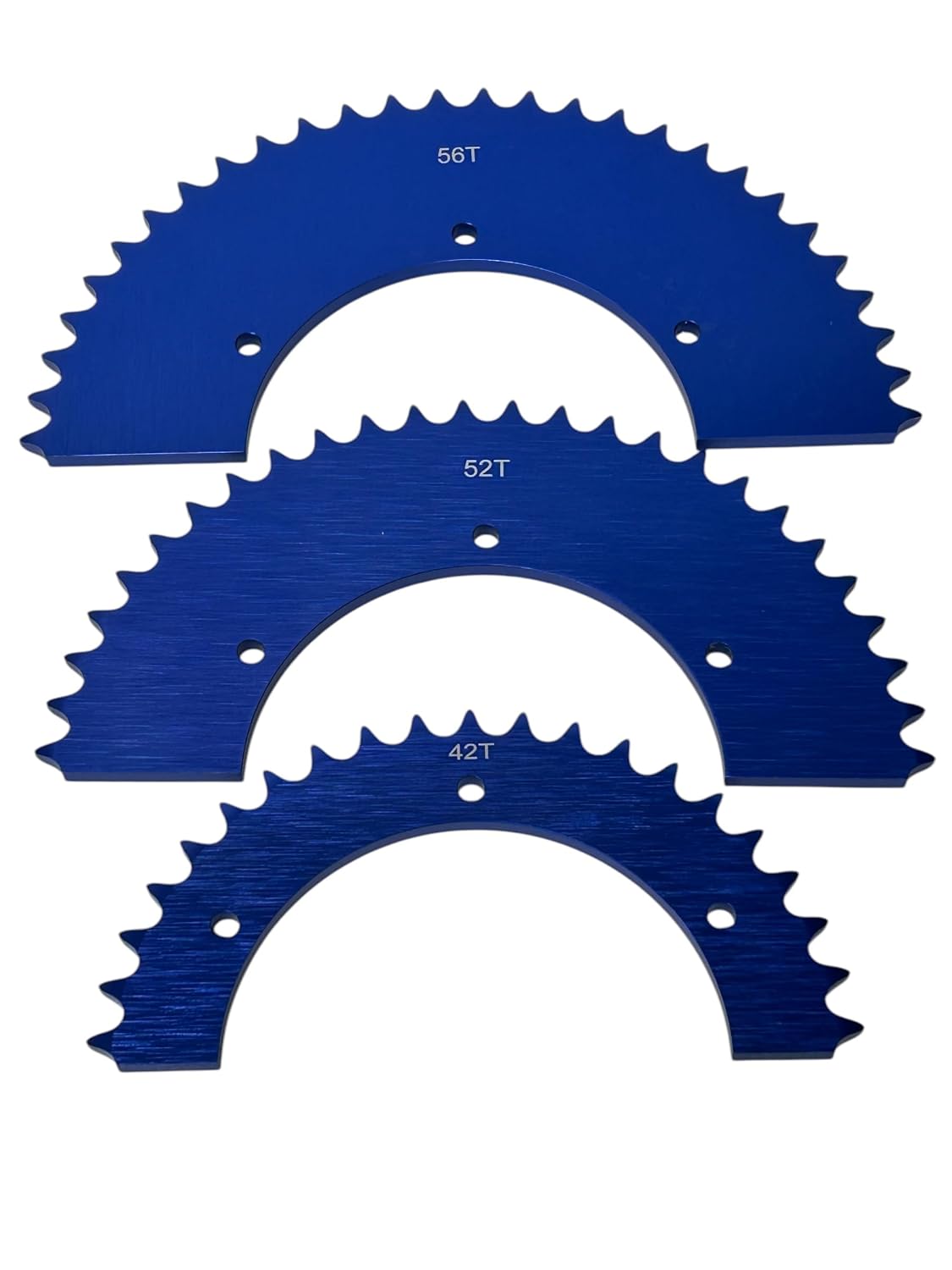 Split Aluminum Sprocket for 420 or 40 Chain. Blue (42 Tooth)