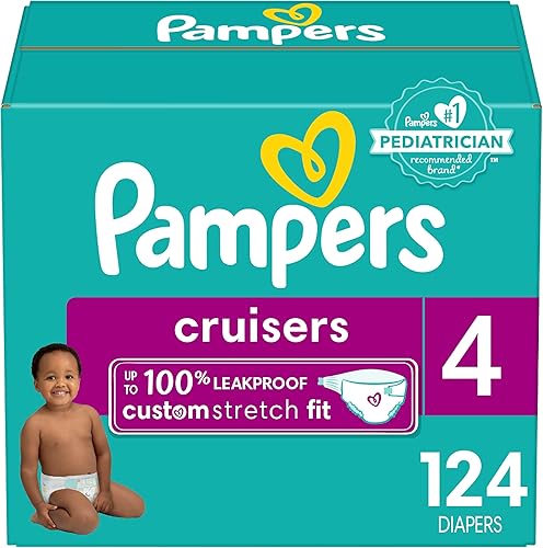 Pañales tamaño 4 124 unidades pañales desechables para bebés Pampers Cruisers paquete enorme