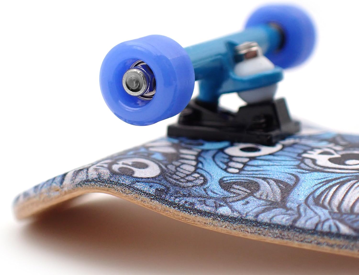 SPITBOARDS® Fingerboard Urethane Wheels 60D with Real Ball Bearings Professional CNC Quality - Light Blue