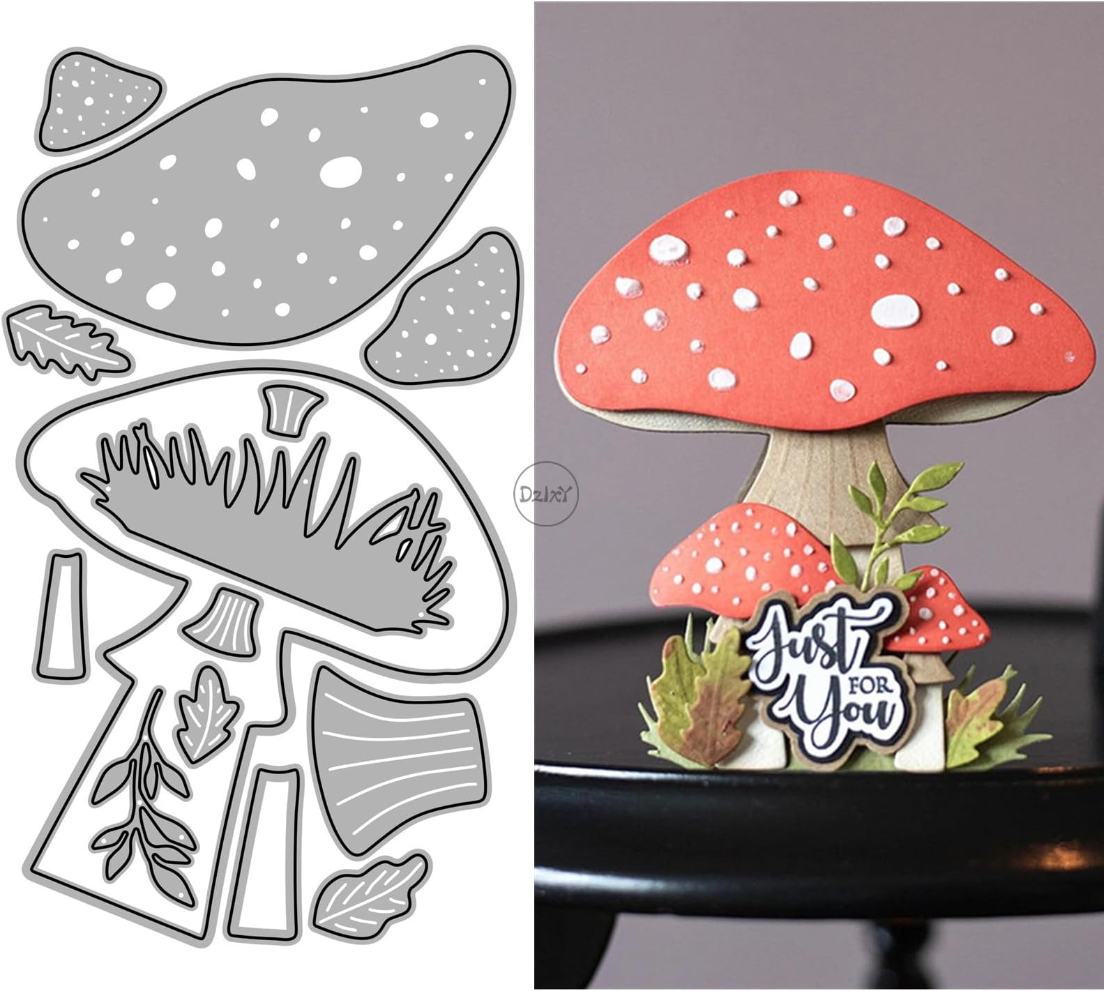 Patchwork Mushroom Grass Metal Cutting Dies for Card Making Kit Embossing Paper Die Cuts Set Scrapbook Stencils Supplies Machine Templates