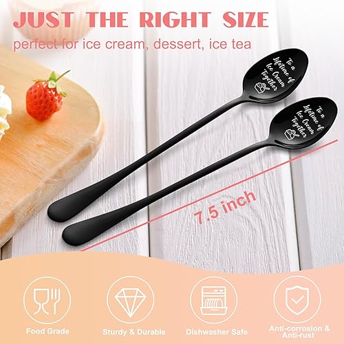 Miniatura 6 de Regalos de aniversario de boda para parejas, regalos para parejas, cuchara de helado personalizada, cumpleaños, Navidad, día de San Valentín,