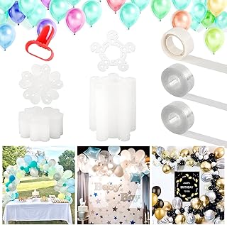 Tinabless Balloon Connectors for Decor Balloons Arch - Birthday, Wedding, Baby Shower Party Decorations(Balloons Decorating Strip Kit for Garland)