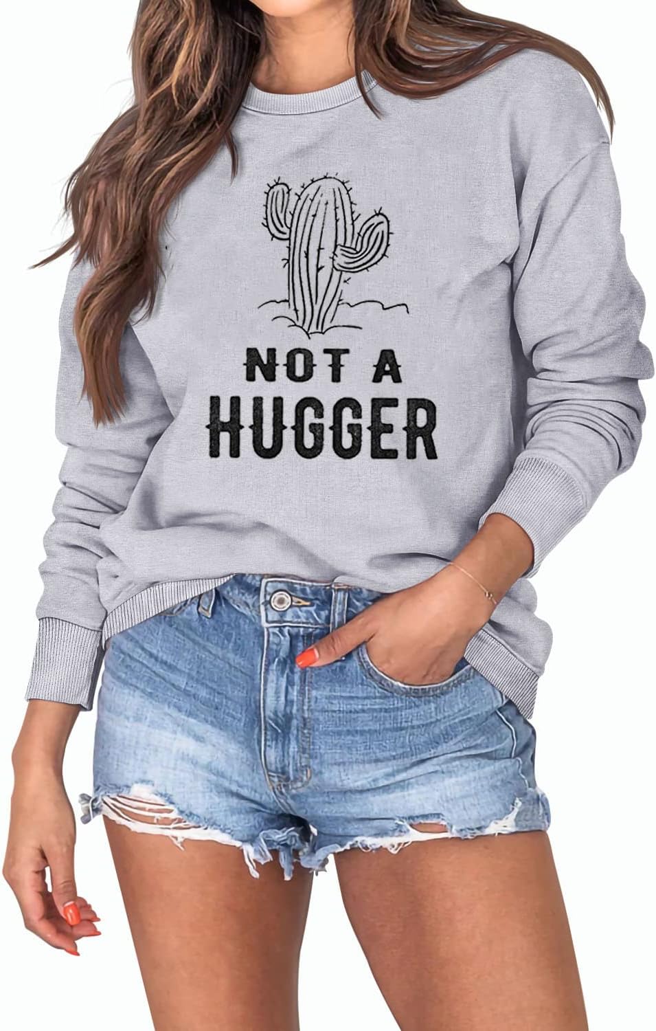 YourTops Women Not A Hugger T-Shirt Cactus Shirt
