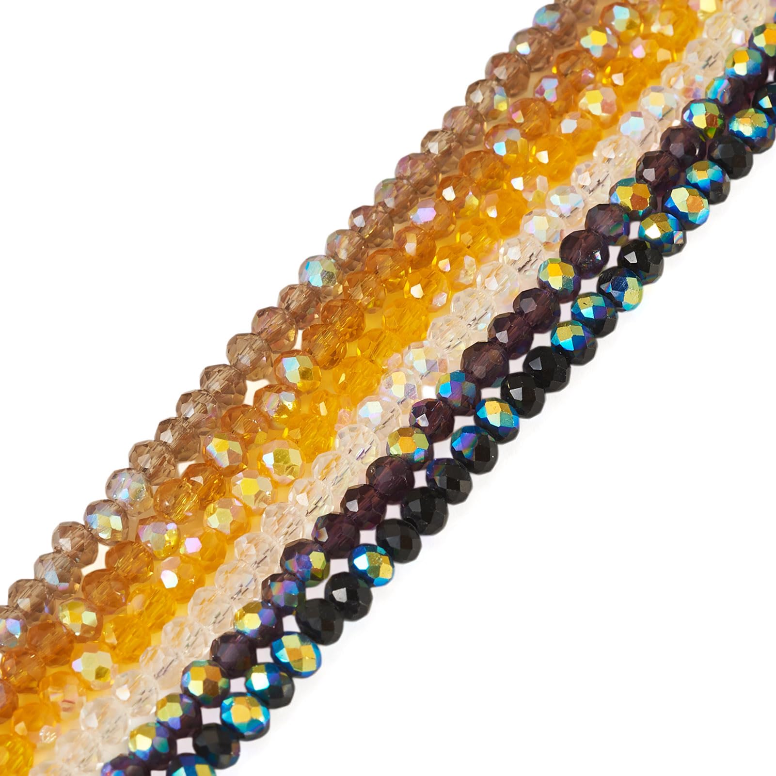 Bestewelry 6 Strands Faceted Rondelle Beads