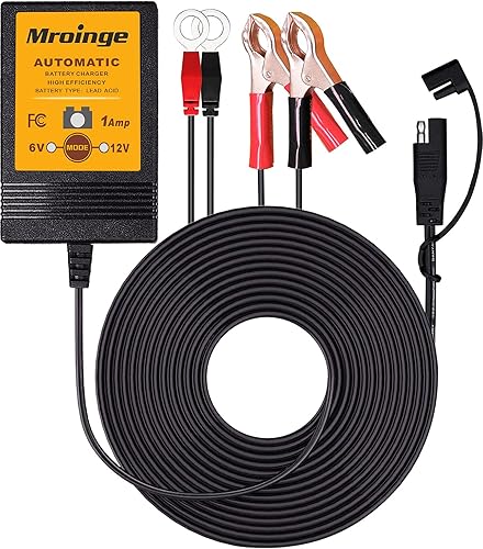 Cargador inteligente de batería morange mbc0166V & 12V 1A mantenedor, con salida 12ft DC cordón.