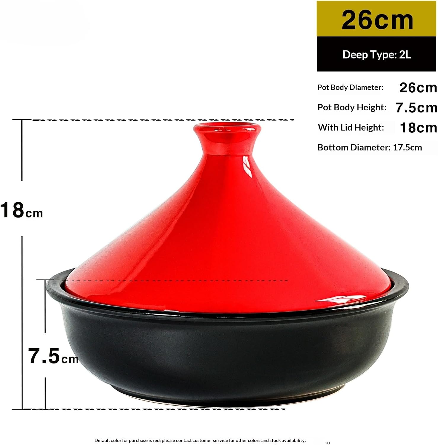 Tagine Pot Moroccan for Cooking High-Quality Ceramic Clay Tajine Pot for Even Heat Distribution & Slow Cooking (26cm orange)