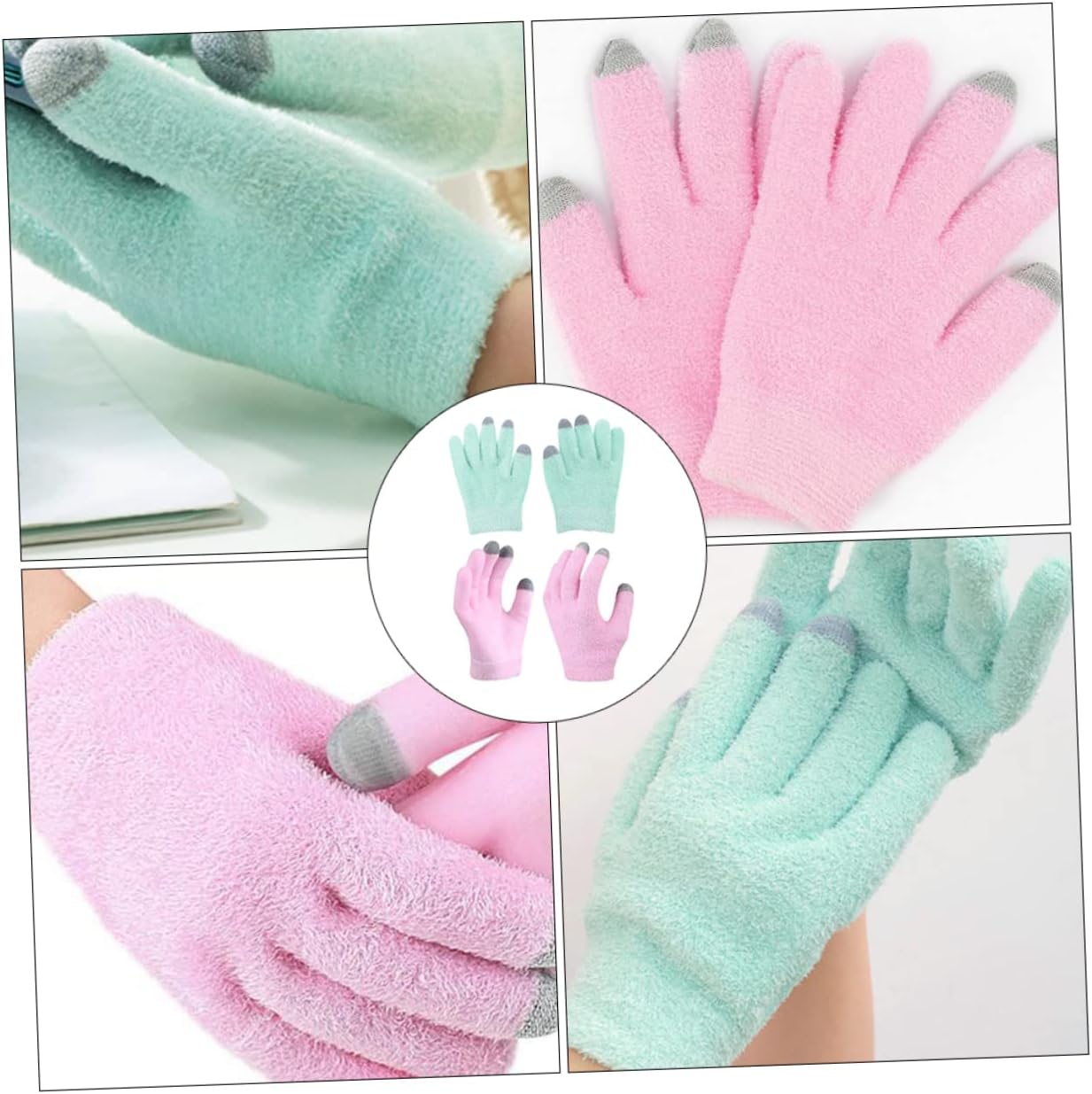Generic Moisturizing Gloves Hand Caring Tool Touch Screen Moisturizing Gloves 2 Pairs Pack