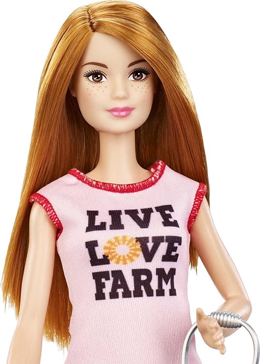 Barbie Chicken Farmer Doll, Red-Haired, and Playset with Henhouse, 3 Chickens, 2 Chicks and More, Career-Themed Toy for 3 to 7 Year Olds