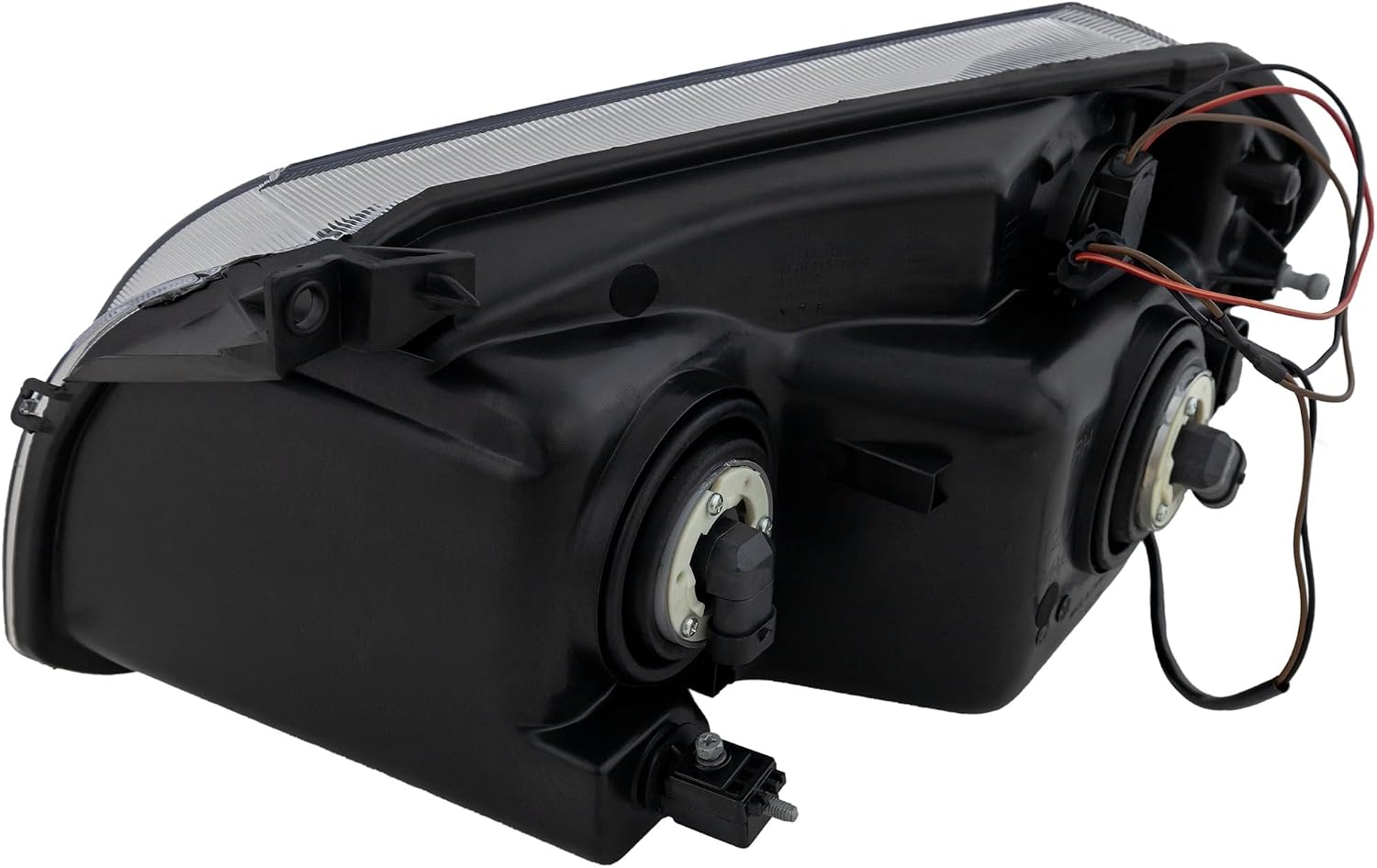 Compatible with 05-08 Magnum Halogen Headlight Headlamp with Black Interior Bezel with Bulb Right Passenger Side