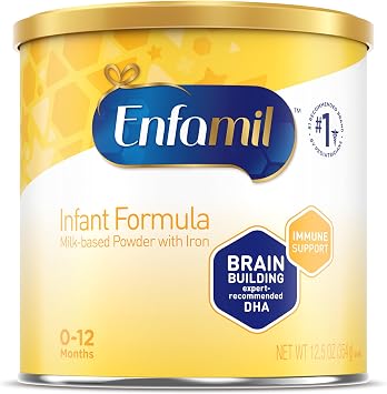 Enfamil Infant Formula, Milk-based Baby Formula with Iron, Omega-3 DHA & Choline, Powder Can, 12.5 Oz