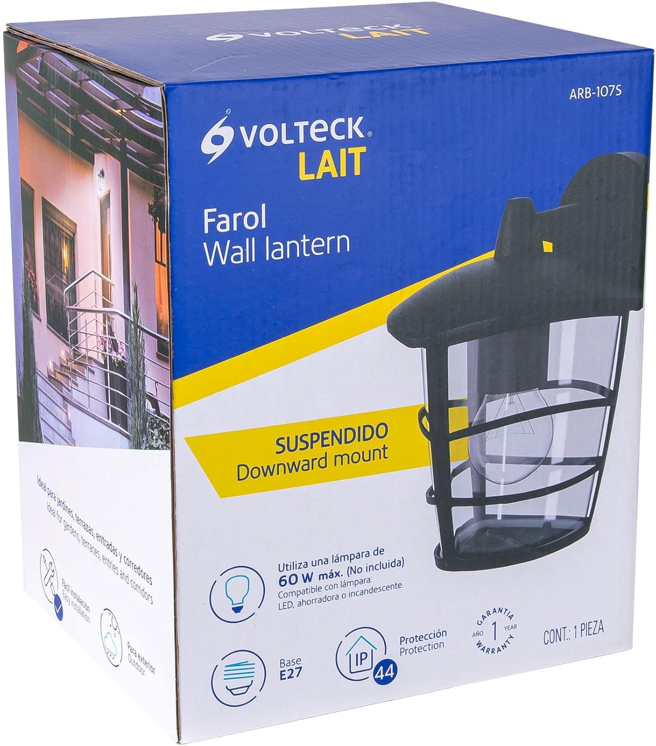 Buttresses supported lantern, modern design, lamp not included