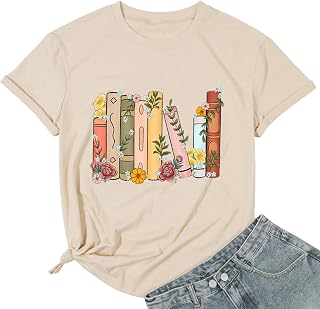 Funny Wildflowers Book Shirts It’s a Good Day to Read A Book T-Shirt Book Reading Teacher Short Sleeve Tee Tops Price In India