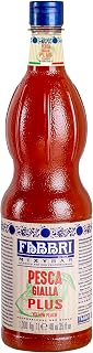 Fabbri Premium Flavoring Syrup, Peach, New Enhanced Flavor, All Natural, Made in Italy, 33.8 Ounce (1 Liter)