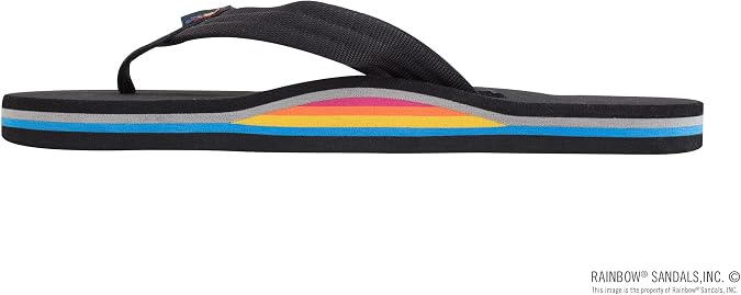 Rainbow Sandals Womens Single Layer Classic Rubber w/EVA Filled Nylon Strap