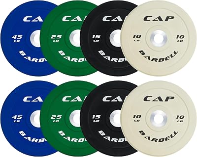 CAP 190lb Competition Olympic Bumper Plate Weight Set