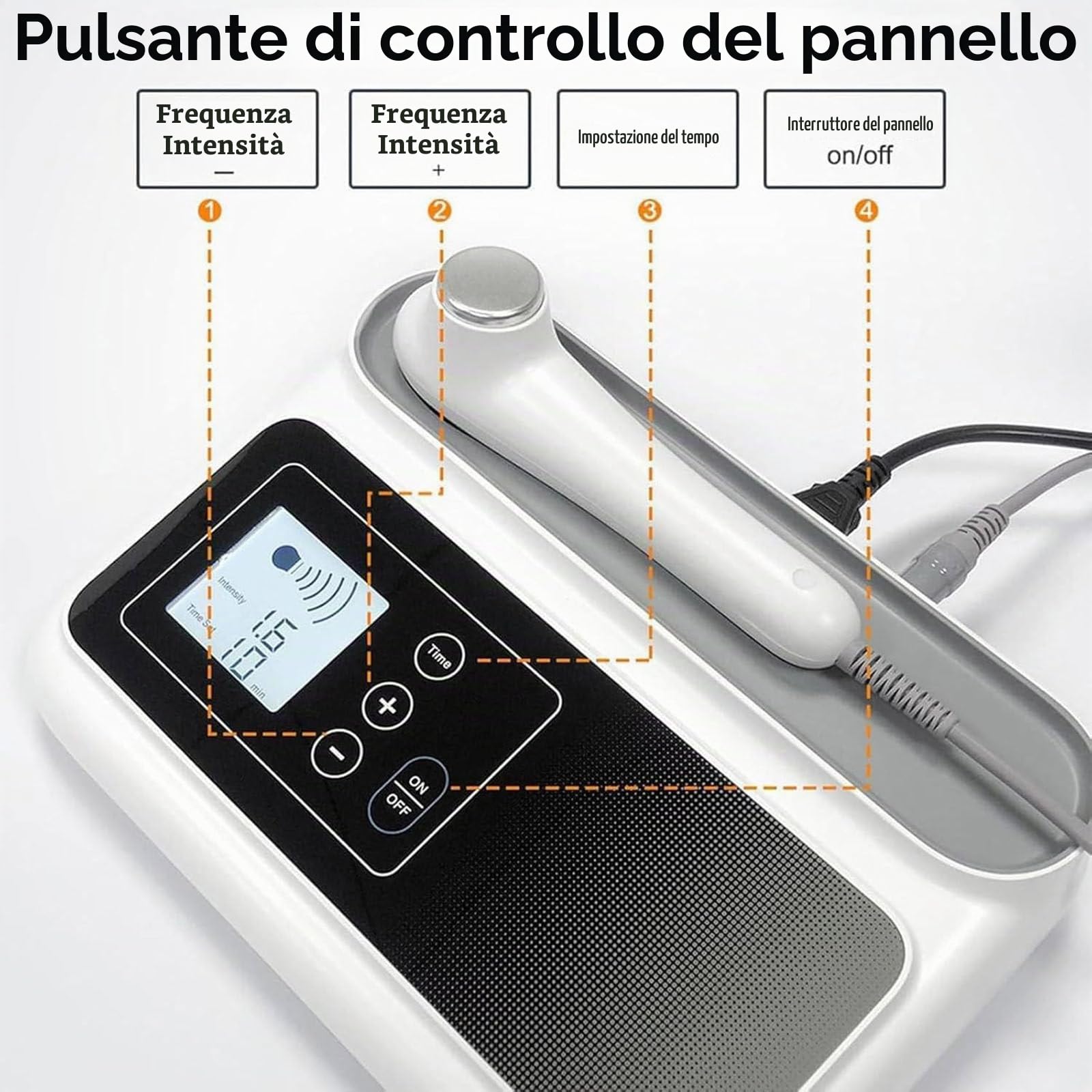 Dispositivo di fisioterapia ad ultrasuoni,professionale per alleviare dolori muscolari e articolari,5 livelli di intensità/tempo regolabile 5-30 minuti,Per Ginocchia Spalle Lombari Braccia Collo