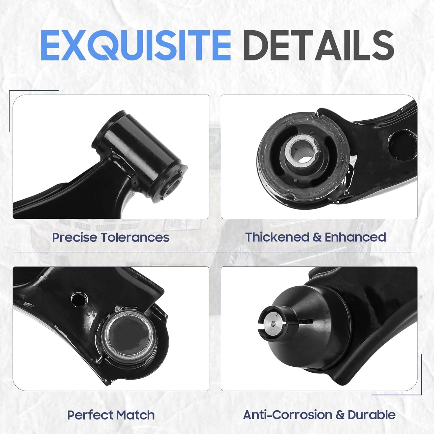 Front Lower Left & Right Control Arms w/Ball Joints Suspension Kit for 2001-2010 PT Cruiser, 2000-2005 Dodge Neon, 2000-2001 Plymouth Neon K620009 K620010 (2PCs)