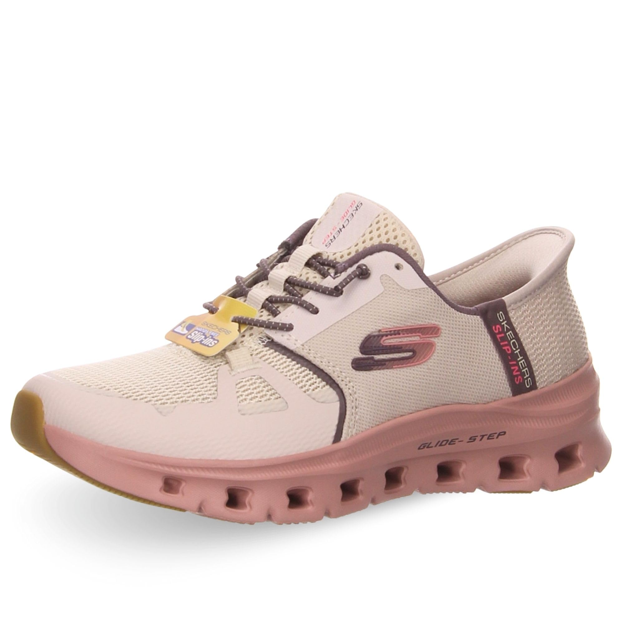 Skechers Women's Glide-Step Pro Trainers, Taupe Mesh/Multi Trim, 3.5 UK