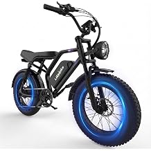 Likebike 1500W Electric Bike for Adults, 32 MPH 20" Fat Tire Ebike, 48V 20Ah Removable Battery up to 100 Miles, Full Suspension Mountain Bike with 7-Speed Gears