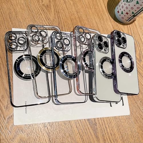 Miniatura 7 de Funda para iPhone 13 Pro, magnética compatible con MagSafe, protector de cámara de lente de vidrio, carcasa rígida de lujo para iPhone 13 Pro, funda