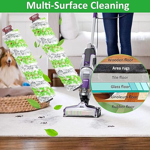 Vista 15 de para Bissell CrossWave Partes de repuesto para aspiradoras, paquete de 4 rollos de cepillo multisuperficie Bissell CrossWave 1868 sin enredos