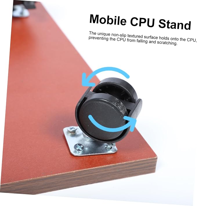Soporte móvil para CPU de computadora DOITOOL Negro miniatura 3