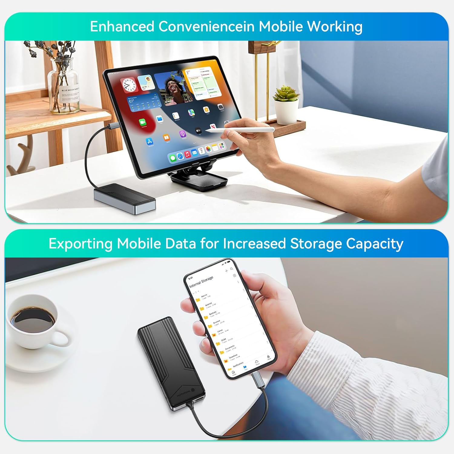 Yottamaster USB C Hub with 4TB M.2 NVMe SSD Enclosure, 8 Ports USB C HUB Adapter 10Gbps USB 3.2 Gen2, 4K@60Hz HDMI, 100W PD, Ethernet for Windows, Mac [Diskless] - YM28PR