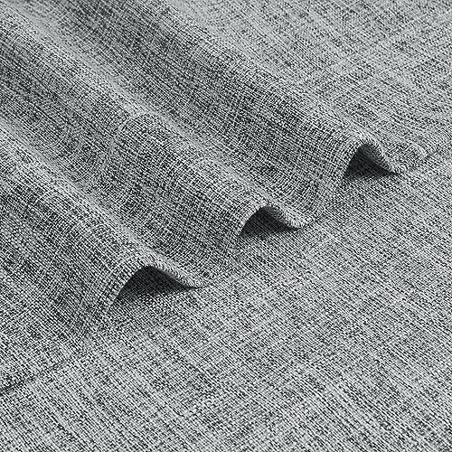Cortina plisada semitransparente de textura extra larga y acabado elegante en gris oscuro 7