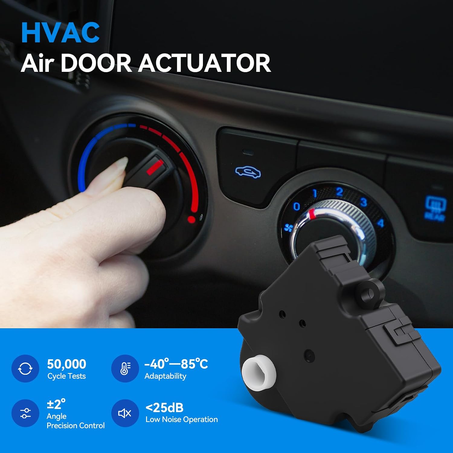 AITKEN HVAC Air Mix Temperature Blend Door Actuator P/N 16141802, 604-229 | Compatible with Ford Fusion Lincoln 2010-2012, Chevy and GMC Truck SUV 1988-1994, Mercedes-Benz M-Class 1998-2005