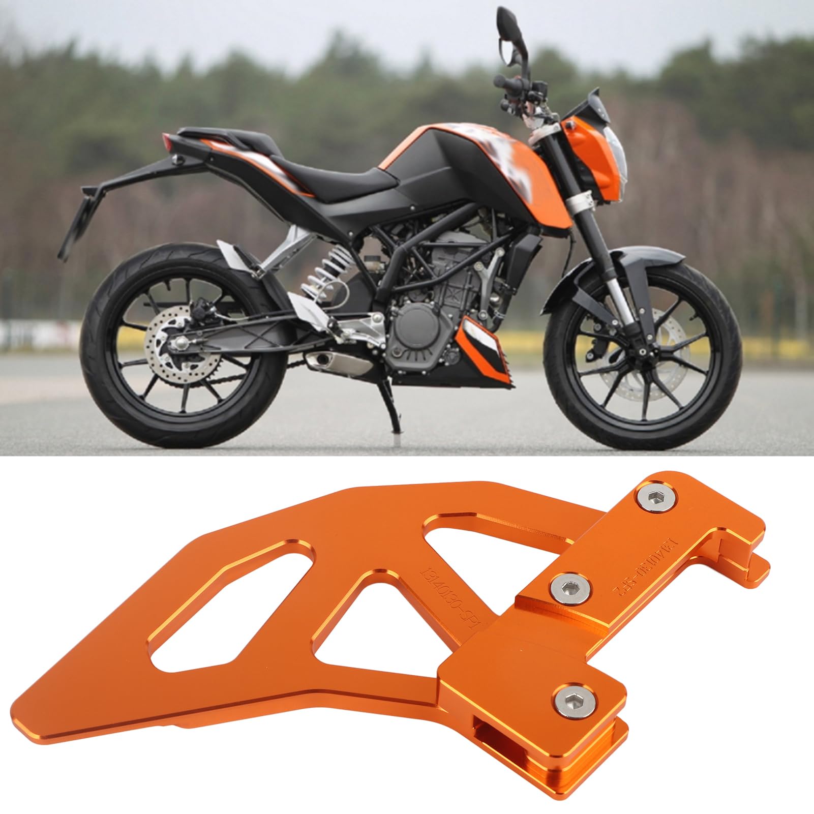 Protezione per Protezione Disco Freno Posteriore Accessori per Moto Adatta per 250 350 450(orange)