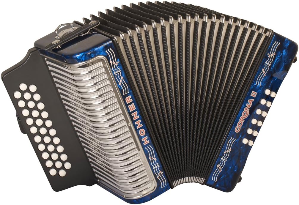 Hohner Corona II G/C/F Diatonic Accordion - Dark Blue