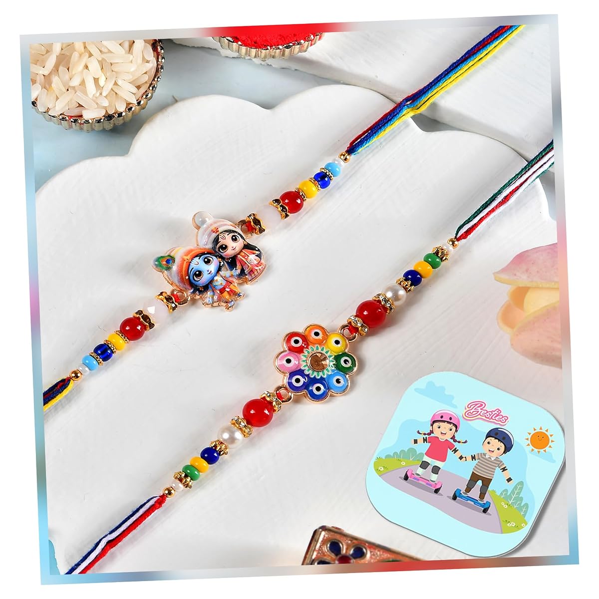 Craftvatika Rakhi Set for Brother,Designer Rakhi for Brother, Bhai, Sister,