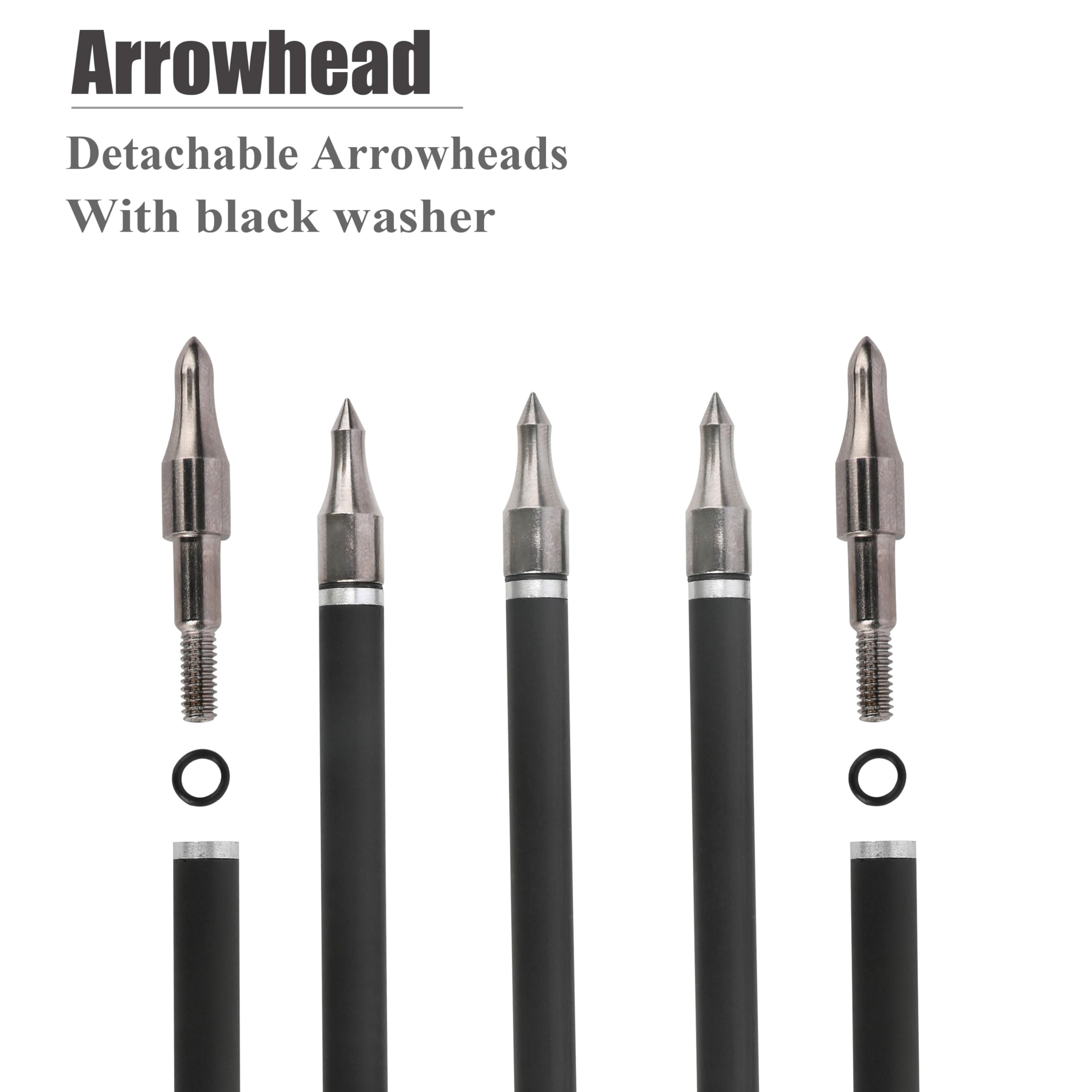 12pcs Flechas de Carbono 250/300/350/400/500/600 Spine de Tiro Práctica de Tiro con Arco Flecha de Caza para Arco Recurvo Arco Compuesto Arco Largo
